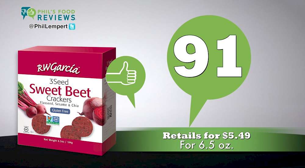 RW Garcia 3 Seed Gluten Free Crackers Sweet Beet is a HIT!