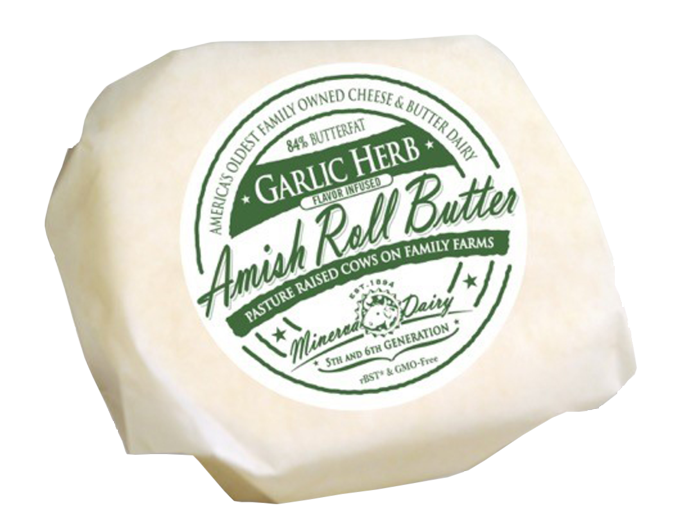 Minerva Dairy Flavor-infused Amish Roll Butter Garlic Herb
