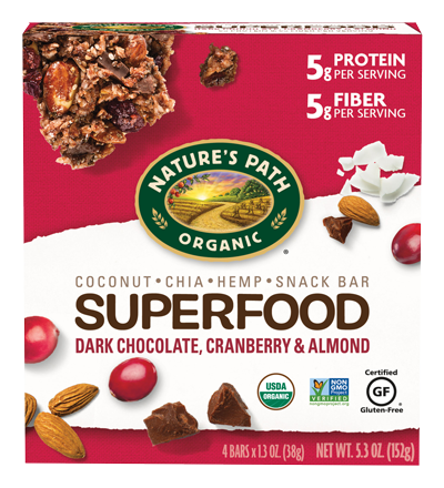 Nature's Path Superfood Snack Bar Dark Chocolate, Cranberry & Almond