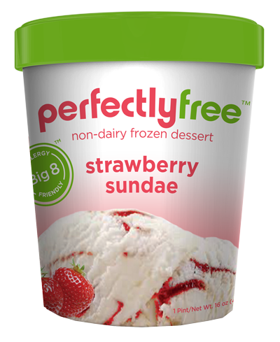 perfectlyfree (tm) non-dairy frozen dessert Strawberry Sundae