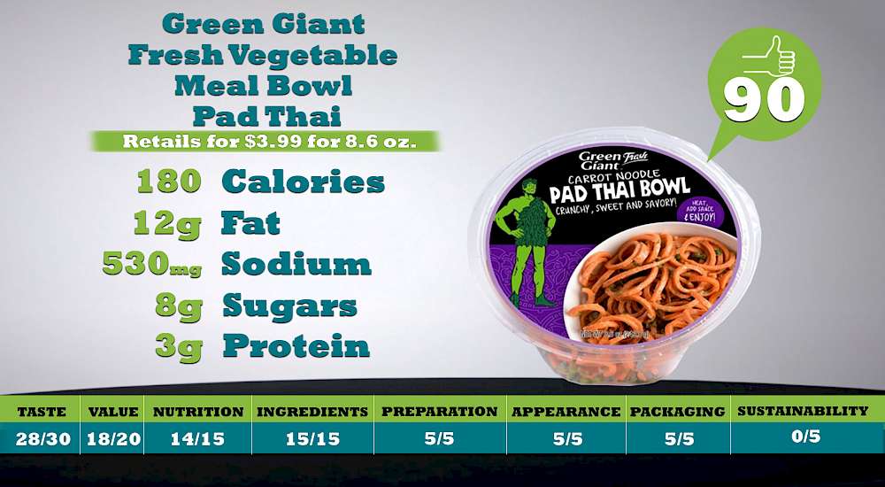 Green Giant Fresh Vegetable Meal Bowl Pad Thai