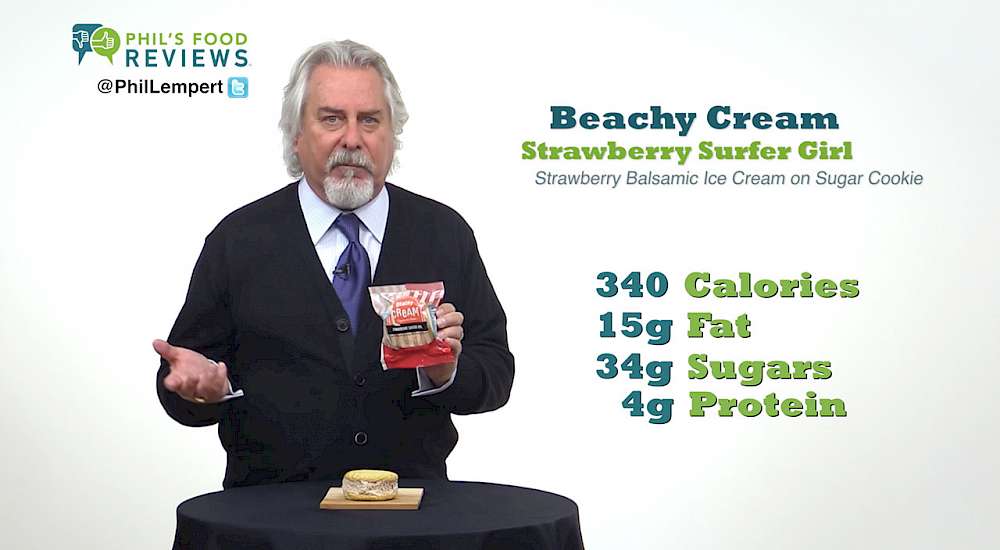 Beachy Cream Strawberry Surfer Girl Strawberry Balsamic Ice Cream on Sugar Cookie is a HIT